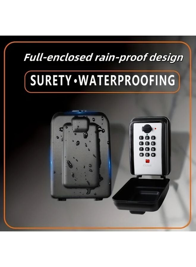 صندوق قفل الشفرة بسعة كبيرة مع لوحة مفاتيح، أزرار ميكانيكية، مقاوم للمطر، مثبت على الحائط لتخزين المفاتيح - Image 5